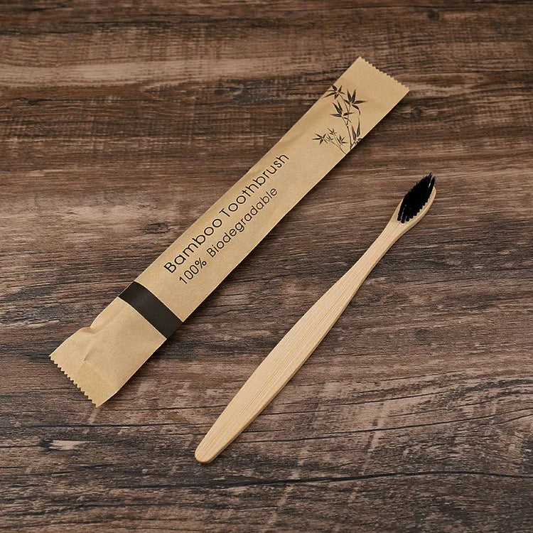 Brosses à Dents en Bambou — Lot de 10 | Poils Doux & Éco-Responsable | Vie Essentielle
