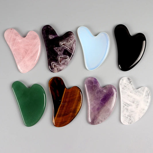 Gua Sha en Pierre Naturelle — Massage Visage & Lifting Naturel | Vie Essentielle