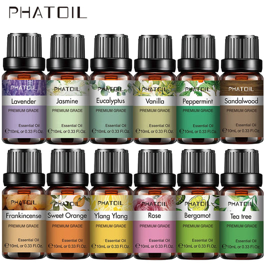 Huile Essentielle Pure 10ml — Aromathérapie, Diffuseur & Soins