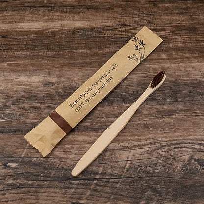 Brosses à Dents en Bambou — Lot de 10 | Poils Doux & Éco-Responsable | Vie Essentielle