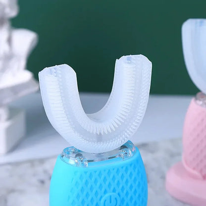 Brosse à dents intelligente de Type U, sonique électrique automatique à 360 degrés, avec Charge USB, tête en silicone étanche pour les soins buccaux