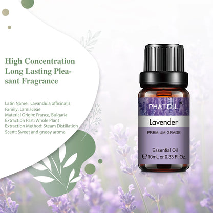 Huile Essentielle Pure 10ml — Aromathérapie, Diffuseur & Soins