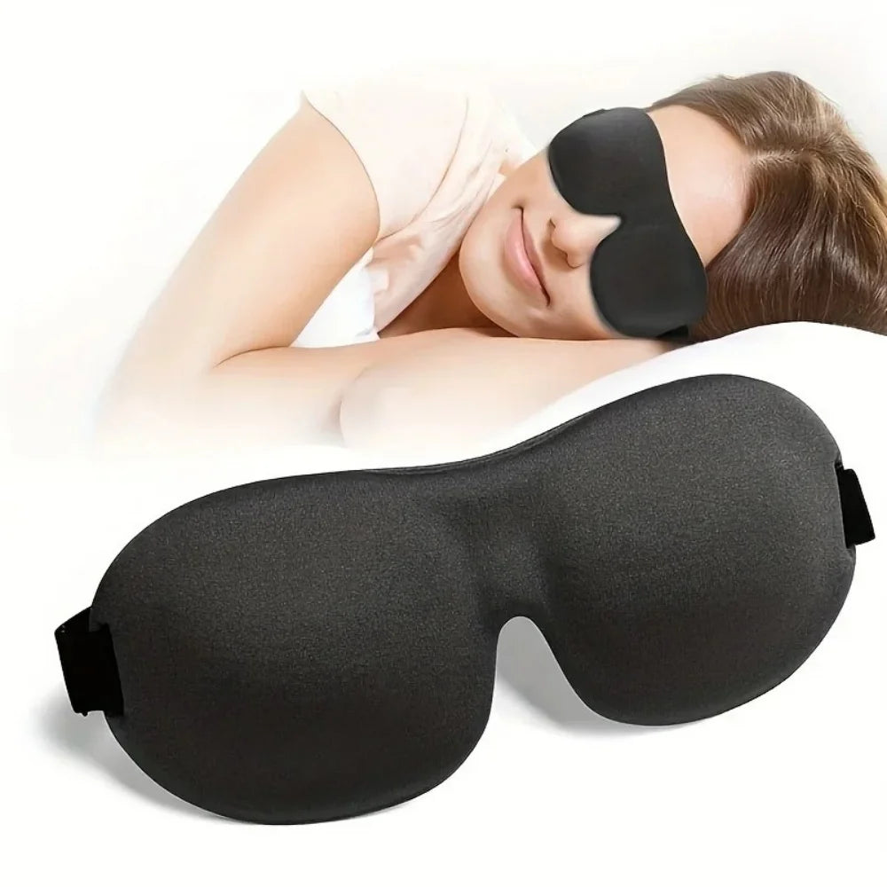 Masque de Sommeil 3D en Mousse à Mémoire de Forme — Blocage Lumière Total | Vie Essentielle