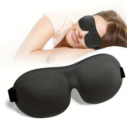 Masque de Sommeil 3D en Mousse à Mémoire de Forme — Blocage Lumière Total | Vie Essentielle
