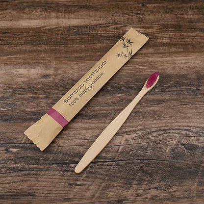 Brosses à Dents en Bambou — Lot de 10 | Poils Doux & Éco-Responsable | Vie Essentielle