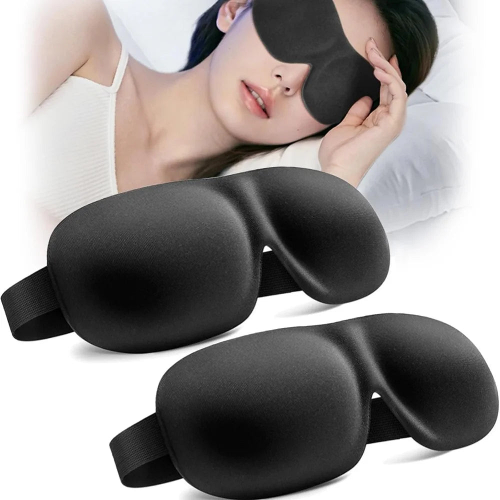 Masque de Sommeil 3D en Mousse à Mémoire de Forme — Blocage Lumière Total | Vie Essentielle
