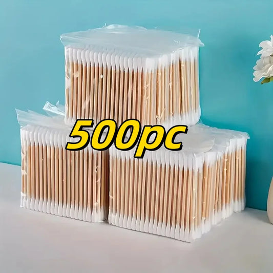 Cotons-Tiges Double Extrémité en Bambou — 500 Pièces | Vie Essentielle