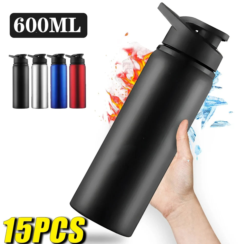 Gourde en Acier Inoxydable 600ml — Sport, Voyage & Quotidien | Vie Essentielle