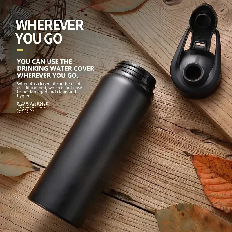 Gourde en Acier Inoxydable 600ml — Sport, Voyage & Quotidien | Vie Essentielle